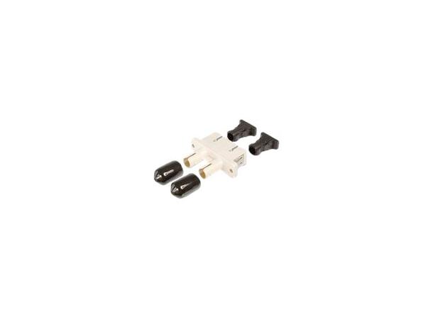 LinkIT Fiber adapter SC/ST Duplex MM | Clips and flanges | Metal | Beige 