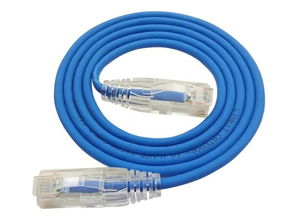 LinkIT U/UTP SlimPatch Cat6a blue 1.5m AWG28/7 | LSZH |Snagless | OD 3.6mm 