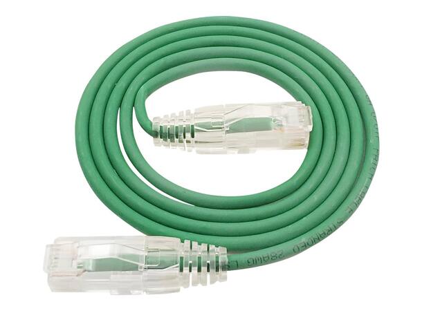 LinkIT U/UTP SlimPatch Cat6a green 5m AWG28/7 | LSZH |Snagless | OD 3.6mm 