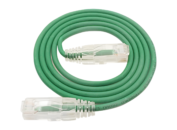 LinkIT U/UTP SlimPatch Cat6a green 5m AWG28/7 | LSZH |Snagless | OD 3.6mm 