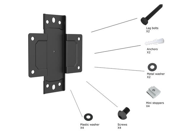 Multibrackets Pro series Wallmount Plate Small 