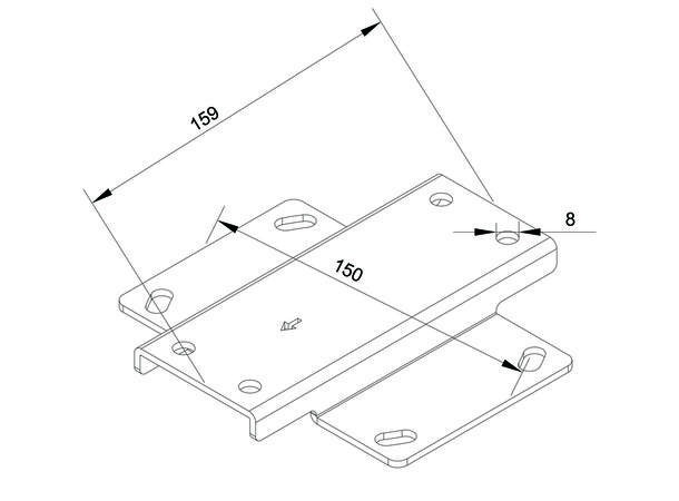 Multibrackets Pro series Wallmount Plate Small 