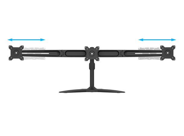 Multibrackets VESA Desktopmount Triple S tand 15"-24" 