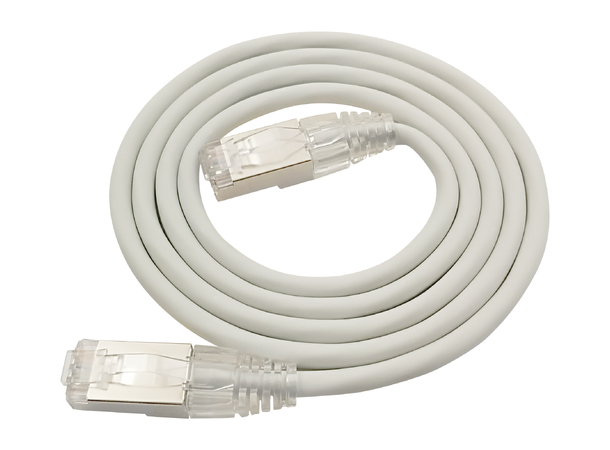 LinkIT F/UTP SlimPatch Cat6a grey 2m AWG 28 | LSZH | Snagless | OD 4.7mm 