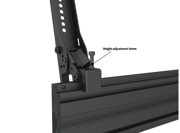 Multibrackets Søylefeste Svart, Vesa 400x400, 35Kg, tilt. 32-65" 