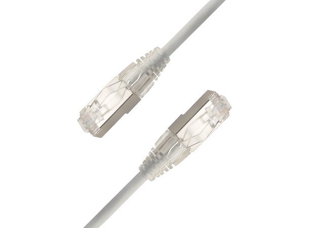 LinkIT F/UTP SlimPatch Cat6a grey 3m AWG 28 | LSZH | Snagless | OD 4.7mm 