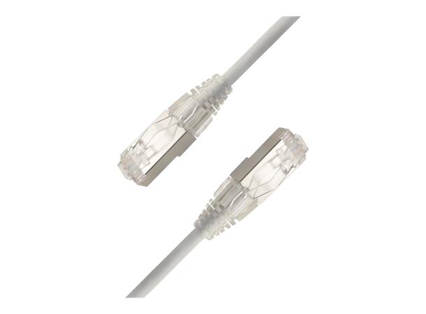 LinkIT F/UTP SlimPatch Cat6a grey 3m AWG 28 | LSZH | Snagless | OD 4.7mm 