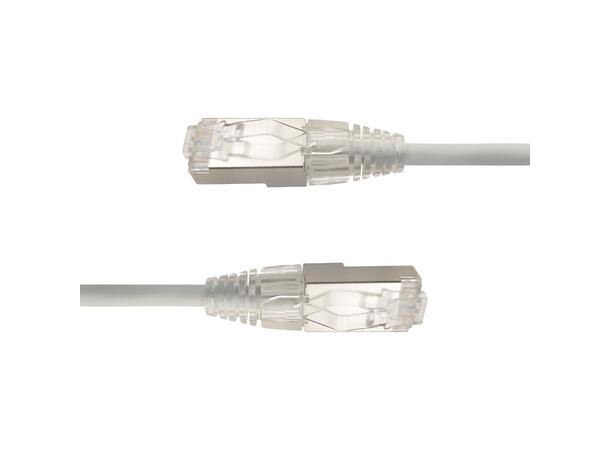 LinkIT F/UTP SlimPatch Cat6a grey 3m AWG 28 | LSZH | Snagless | OD 4.7mm 