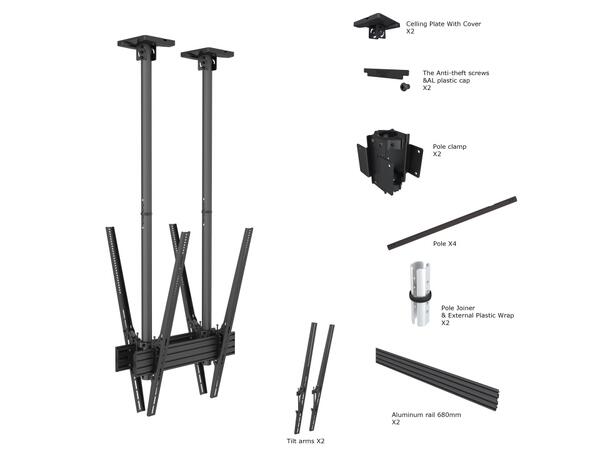 Multibrackets Ceiling Mount Pro MBC1UX2P SD 