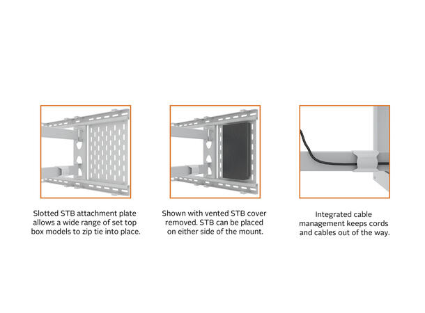 Multibrackets Hospitality Flexarm with S TB Enclosure White 