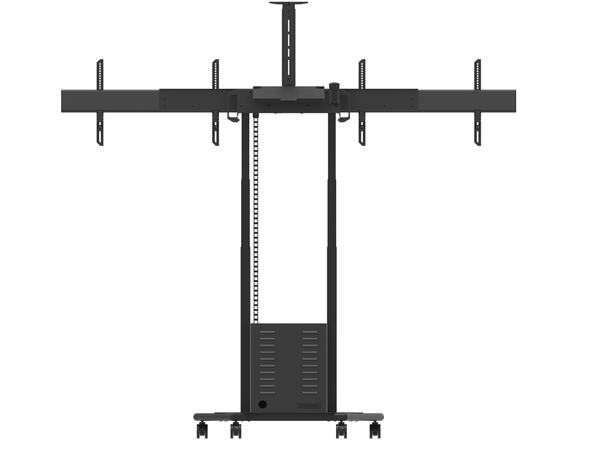 Multibrackets Motorisert gulvtralle Dual Svart, 120Kg, 600x400, 2 x 40-65" 