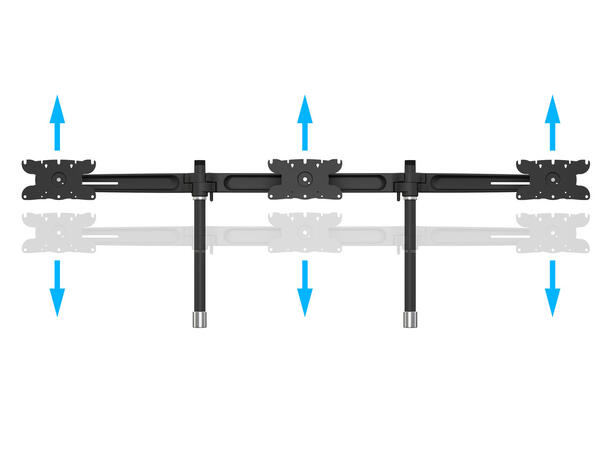 Multibrackets VESA Desktopmount Triple S tand 24''-32'' Expansion Kit 