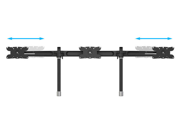 Multibrackets VESA Desktopmount Triple S tand 24''-32'' Expansion Kit 