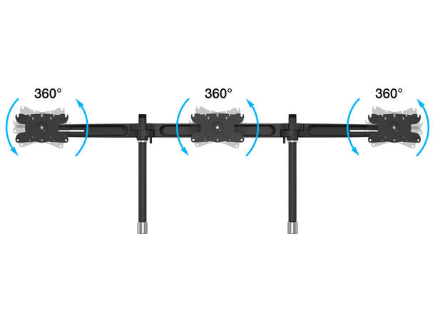 Multibrackets VESA Desktopmount Triple S tand 24''-32'' Expansion Kit 