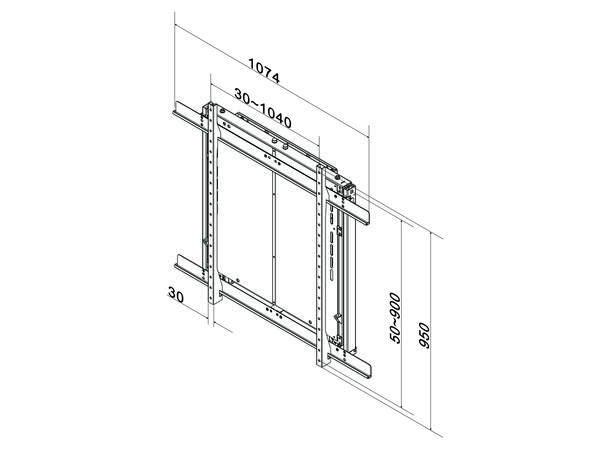 Multibrackets Veggfeste Counterbalanced Svart, HD 60-90kg, 800x600 