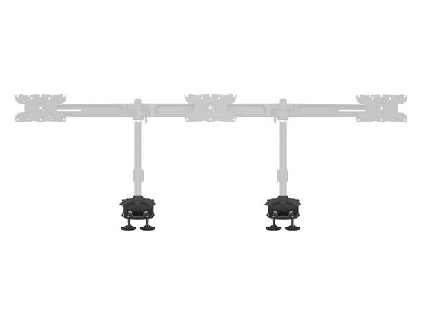 Multibrackets deskmount single/dual/trip Bordklemme feste for bordstative 