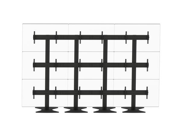 Multibrackets gulvstativ 9 skjermer 65-75", 800x400, max 450kg, 