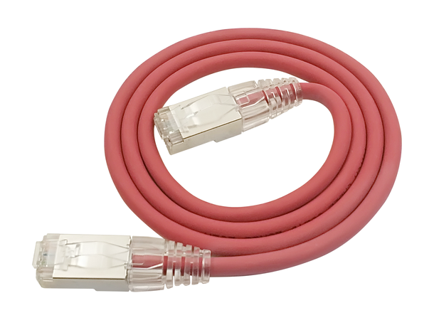 LinkIT F/UTP SlimPatch Cat6a rød  0.3m AWG 28 | LSZH | Snagless | OD 4.7mm 