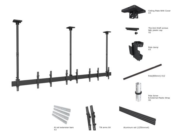 Multibrackets Ceiling Mount Pro MBC4X1U 