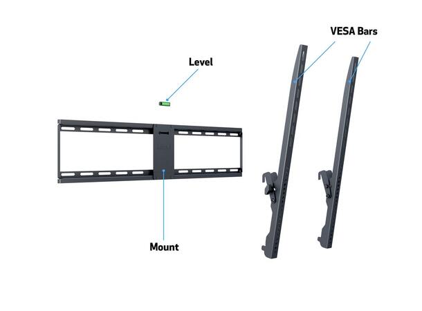 Multibrackets Veggfeste Large tilt Svart, 75Kg, 800x600, 55-75" 