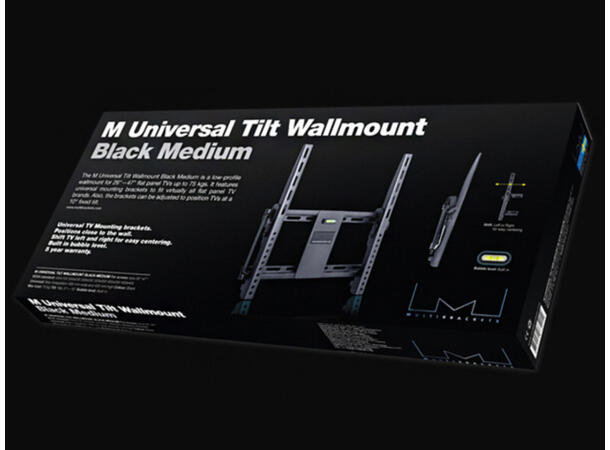 Multibrackets Veggfeste Large tilt Svart, 75Kg, 800x600, 55-75" 