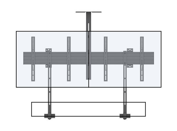 Multibrackets Veggfeste konferanse 2x65" 400x400, 60Kg, videokonferanse pakke 