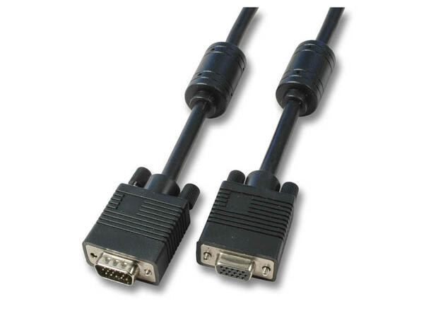 LinkIT SVGA/XGA CABLE M-F Black 3M AWG 28 1920x1200@60Hz with ferrite 