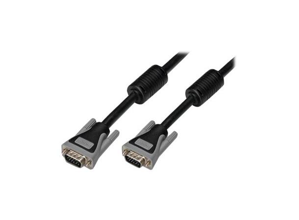 LinkIT SVGA/XGA cable M-M Black 15m AWG 28 1440x900@60Hz with ferrite 