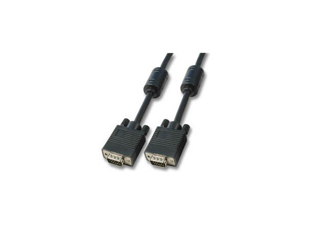 LinkIT SVGA/XGA cable M-M Black 15m AWG 28 1440x900@60Hz with ferrite 