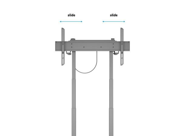 Multibrackets Gulvstativ motorisert 60Kg Svart, 600x400, 37-90" 