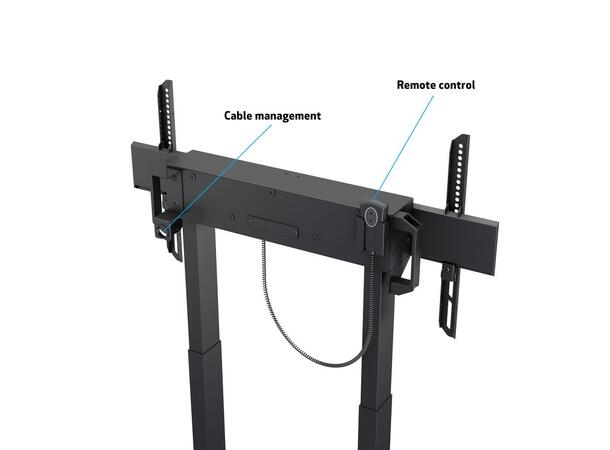 Multibrackets Gulvstativ motorisert 60Kg Svart, 600x400, 37-90" 