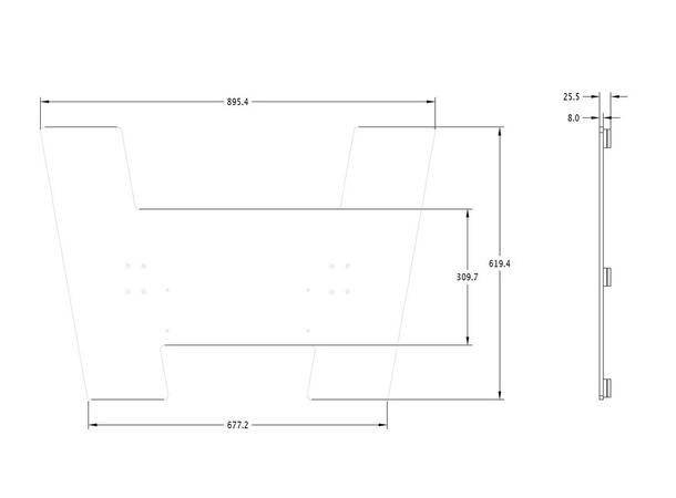 Multibrackets Gulvstativ motorisert 60Kg Svart, 600x400, 37-90" 