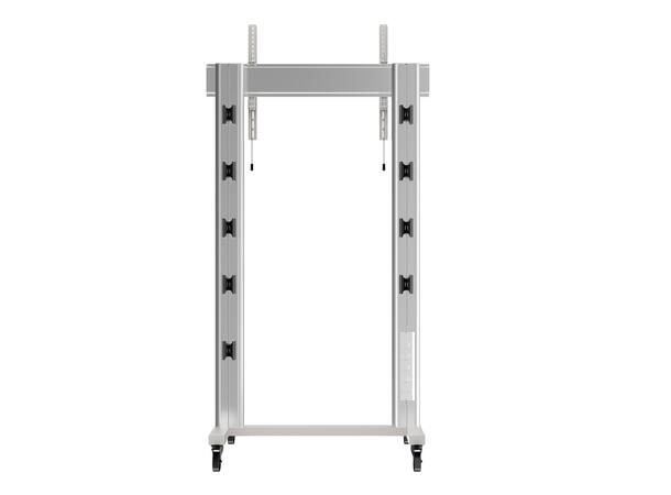 Multibrackets Gulvtralle 180 Dual Sølv, 125kg,VESA 1200x600, 70-110" 