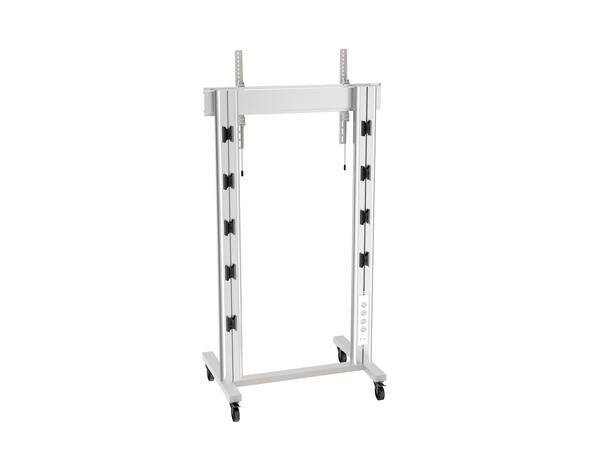 Multibrackets Gulvtralle 180 Dual Sølv, 125kg,VESA 1200x600, 70-110" 