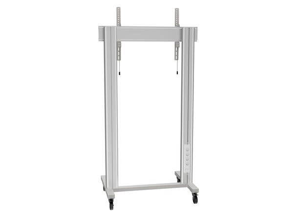 Multibrackets Gulvtralle 180 Dual Sølv, 125kg,VESA 1200x600, 70-110" 