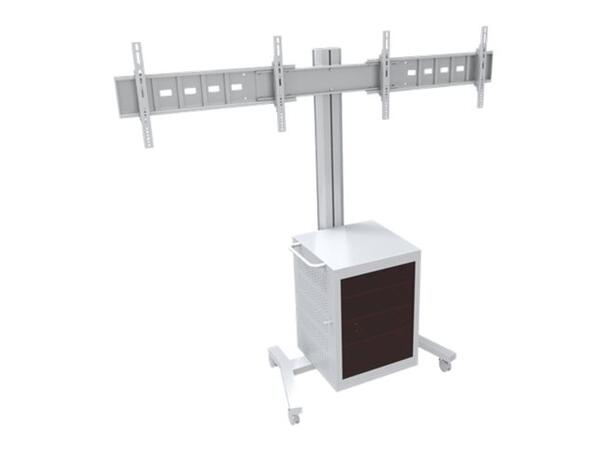 Multibrackets Public Display Stand 180 D ual MediaBox4 Silver 