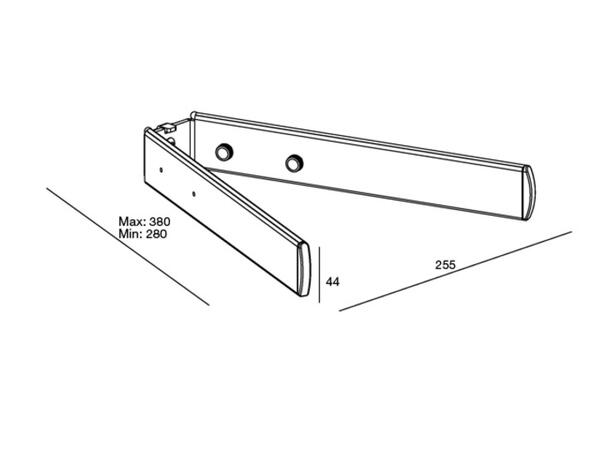 Multibrackets Public Display Stand Front shelf Black 