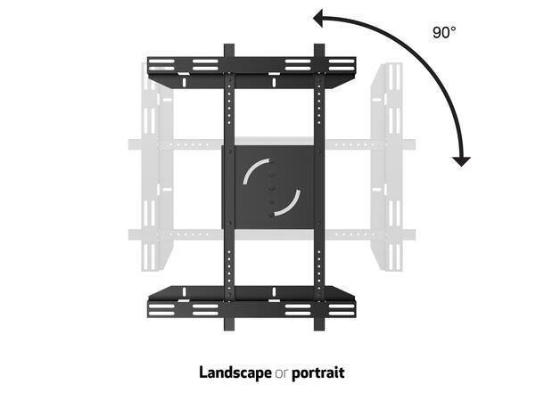 Multibrackets Public Display Stand Singl e Screen Mount Black 