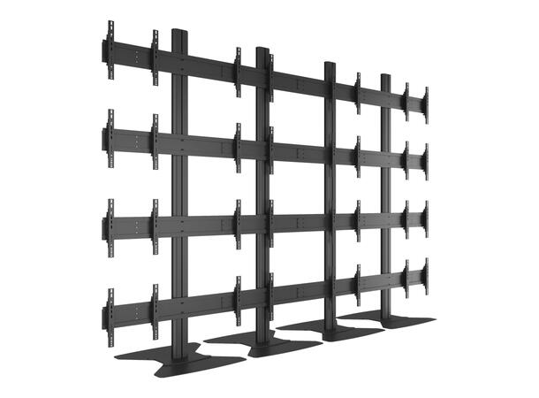 Multibrackets Public Video Wall Stand 16 -Screens 40-55'' Black 