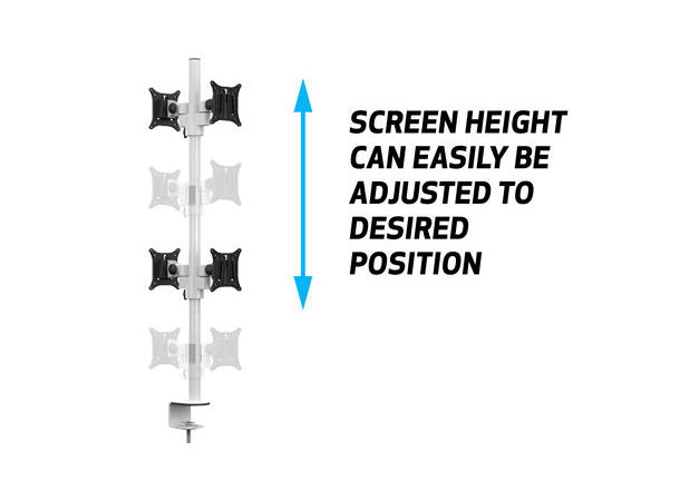 Multibrackets VESA Deskmount Officeline Quad B2B White 