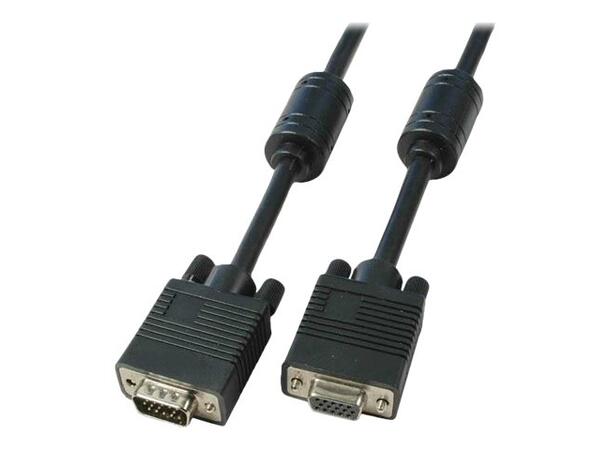 LinkIT SVGA/XGA CABLE M-F Black 5M AWG 28 1920x1200@60Hz with ferrite 