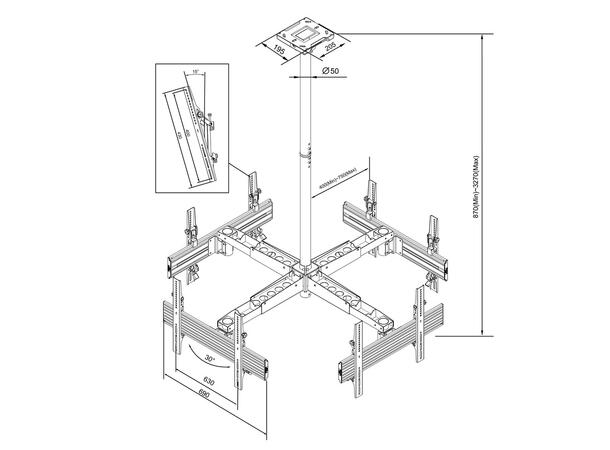 Multibrackets Ceiling Mount Pro MBC4U 