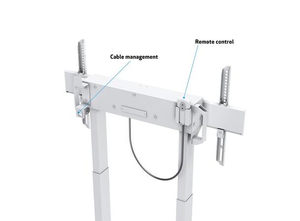 Multibrackets Gulvstativ motorisert 60Kg Hvit, 600x400, 37-90" 