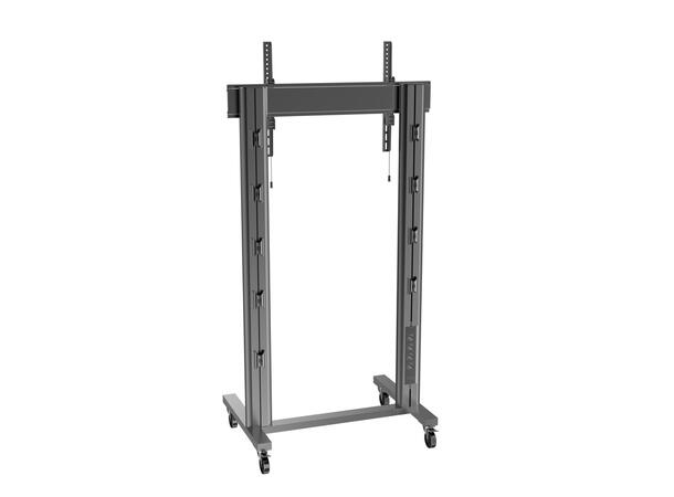 Multibrackets Gulvtralle 180 Dual Svart, 125kg,VESA 1200x600, 70-110" 