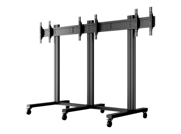 Multibrackets Public Video Wall Stand 3- screens 40-55" Black 