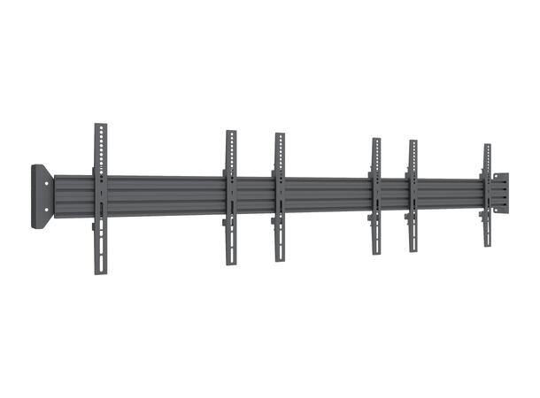 Multibrackets Veggfeste MBWW3U PRO Svart, 3 skjermer, 32-43", 300cm 