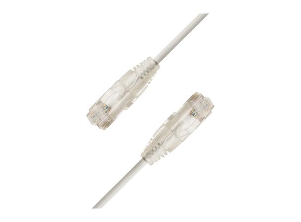 LinkIT U/UTP SlimPatch Cat6a white 3m AWG28/7 | LSZH |Snagless | OD 3.6mm 