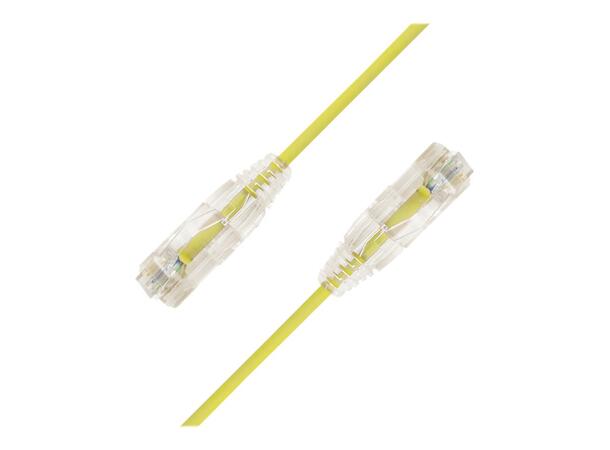 LinkIT U/UTP SlimPatch Cat6a yellow 2m AWG28/7 | LSZH |Snagless | OD 3.6mm 