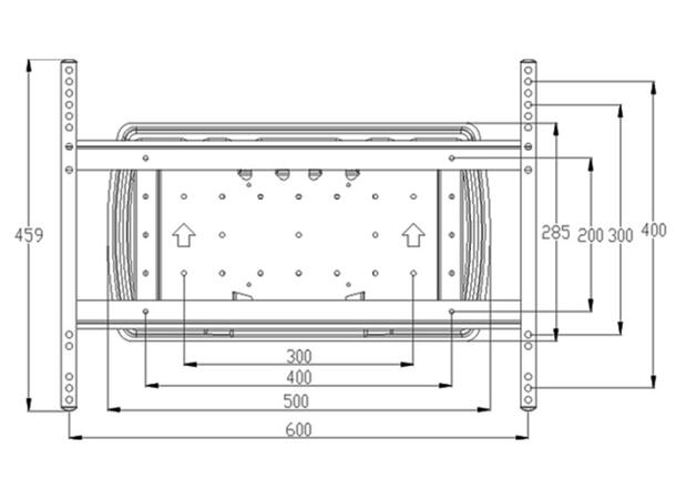 Multibrackets Extender Arms Vesa 600x400 Passer til Tilt & Turn og Tilt & Turn + 