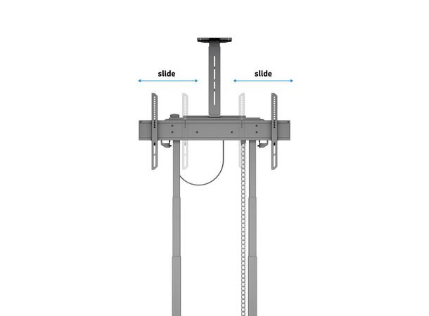 Multibrackets Gulvstativ motoriser 120Kg Svart, 800x400, 42-100" 